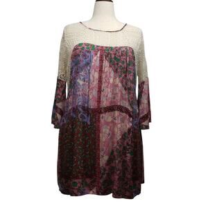 Umgee Crochet Paisley Dress Plus Sz 2XL